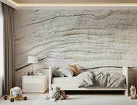 Simple application of peel and stick wallpaper Driftwood Texture.
