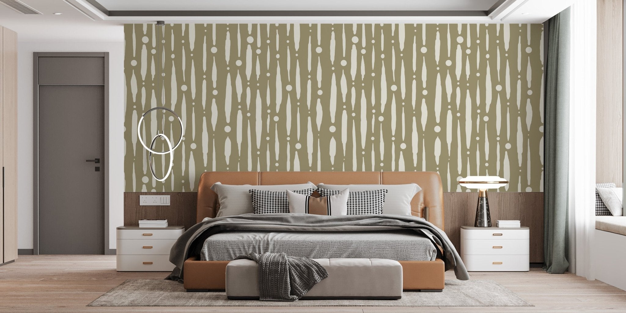 Dripping lines sage green wallpaper for walls AN52

