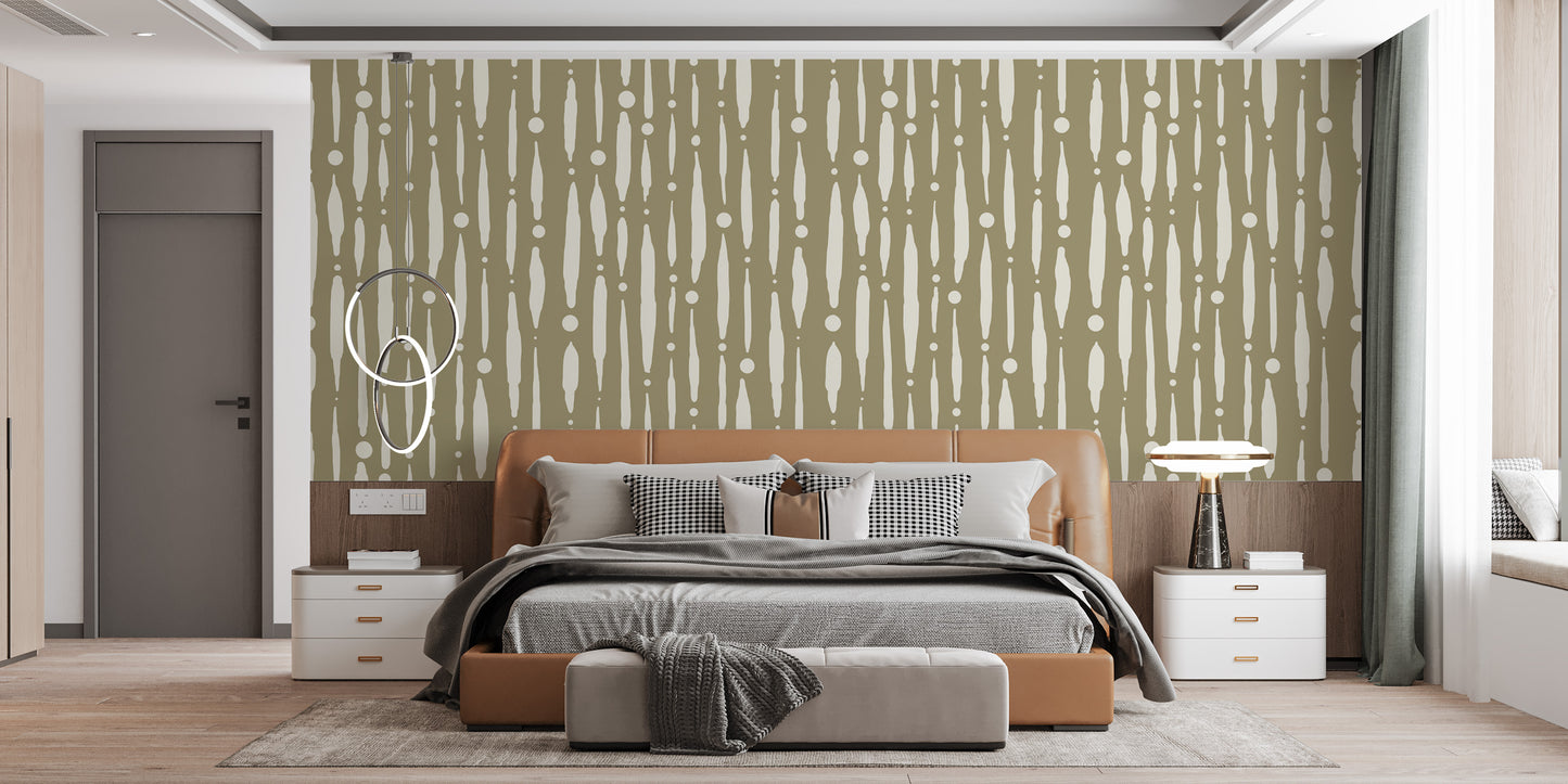 Dripping lines sage green wallpaper for walls
