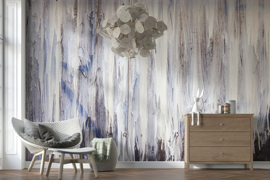 Dripping Serenity Wall Mural close-up, abstract watercolor flow wallpaper detail.