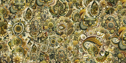 Haeckel inspired Verde Vignette Mural