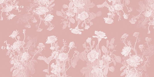 Blushing Blooms Premium Floral Wall