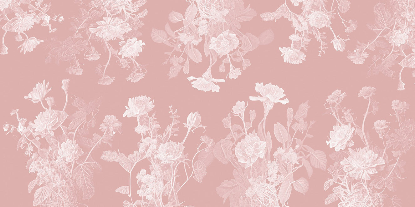 Blushing Blooms Premium Floral Wall