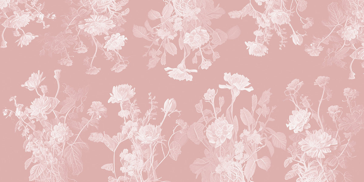 Blushing Blooms Premium Floral Wall