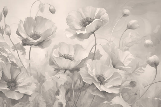 Sun kissed Poppy Charm Wall Mural