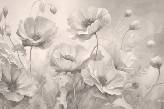Sun kissed Poppy Charm Wall Mural