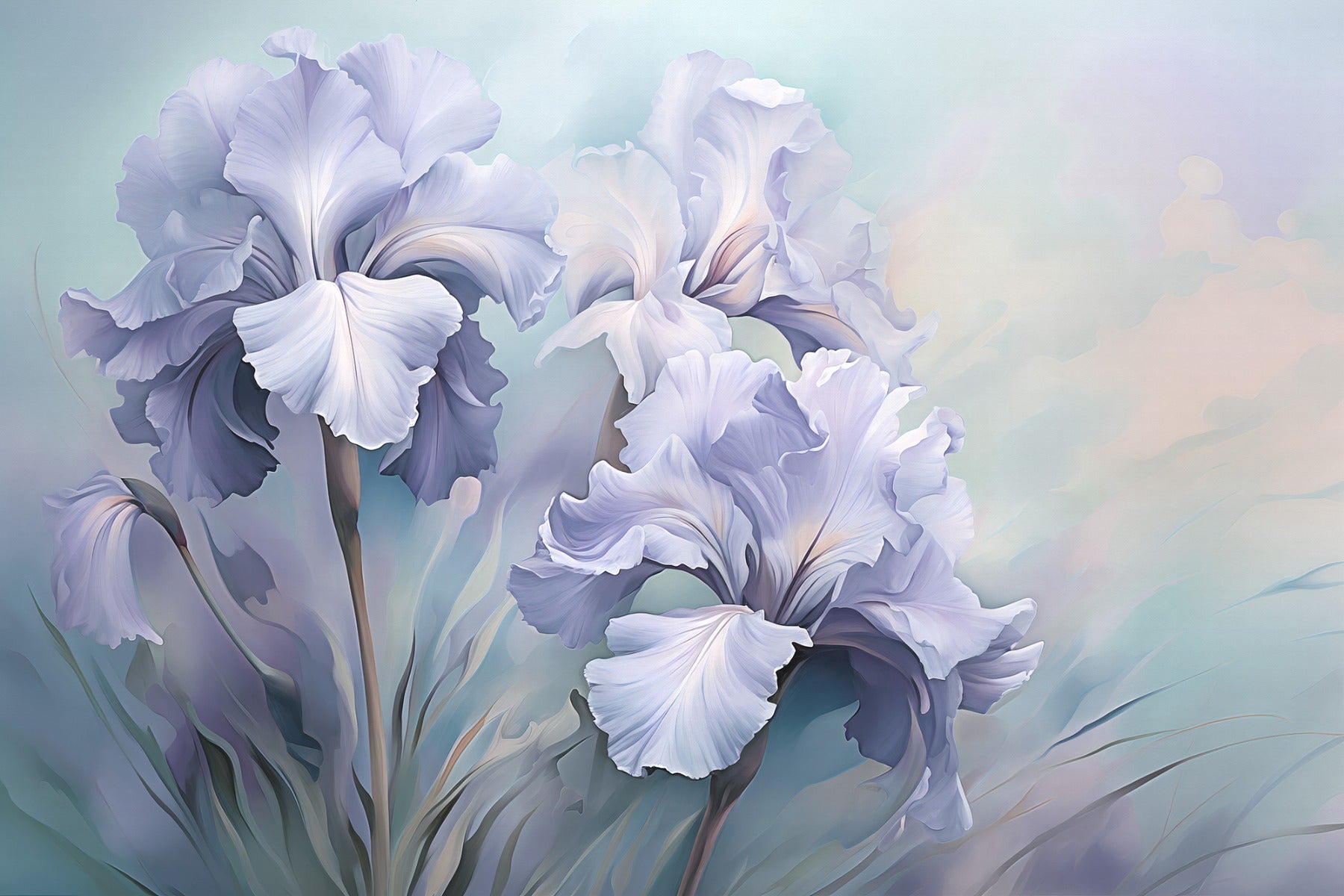 Wild Purple Iris Wallpaper Murals