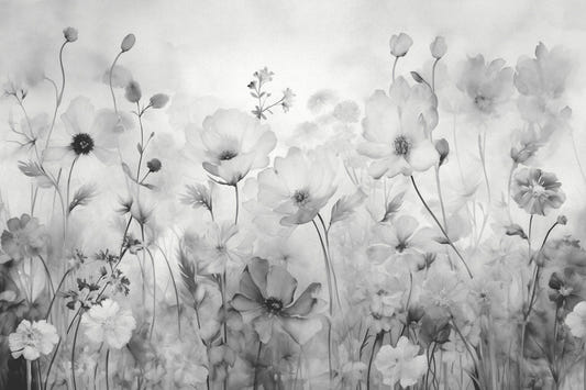 Spring Grey Flower Wallpaper For Walls