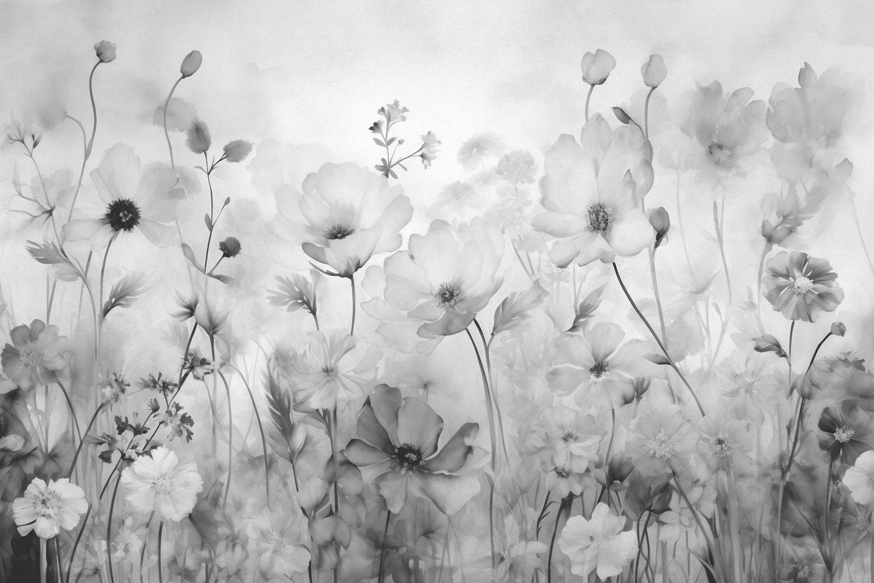 Spring Grey Flower Wallpaper For Walls