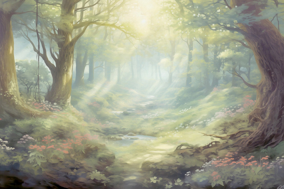 Sunset Forest Wallpaper Murals