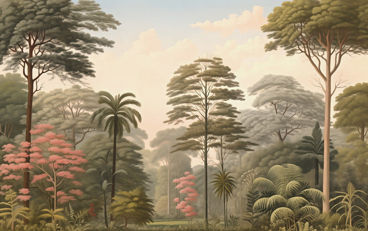 Exotic Arboretum Wallpaper Mural in your room — zoomed