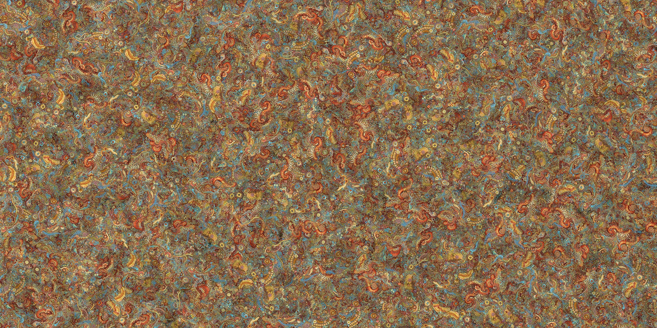lively microbe artistry mural wallpaper