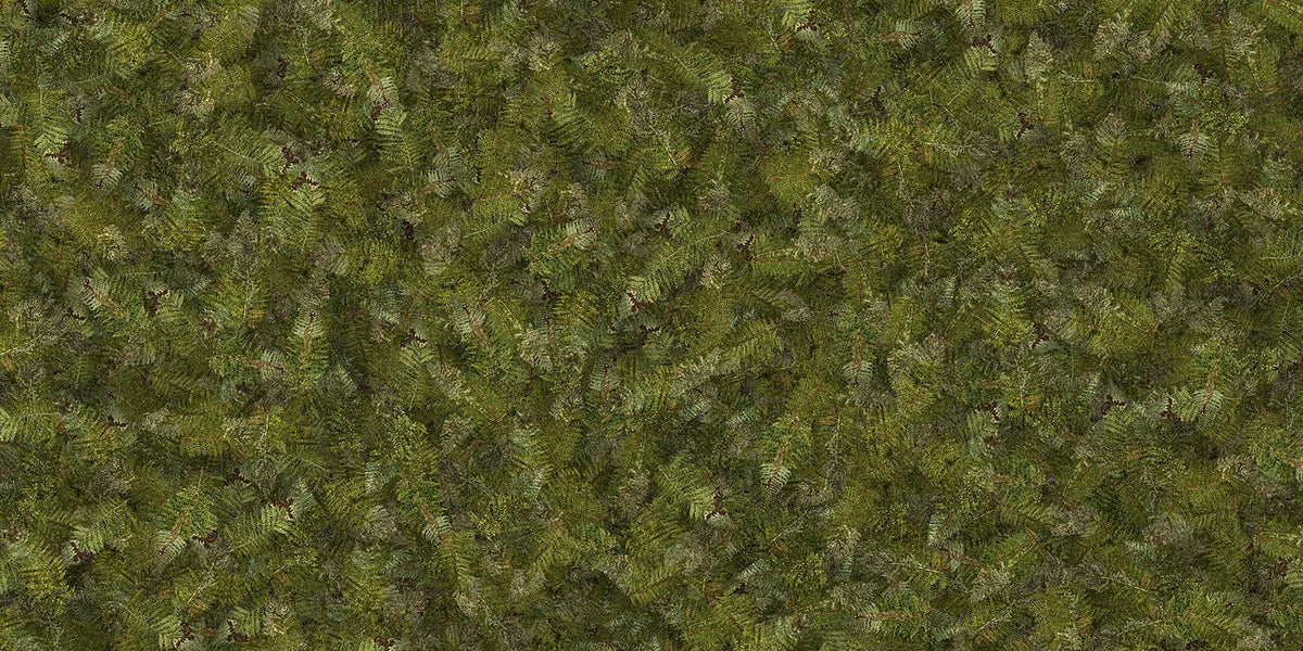 green glow fern frescoes mural wallpaper