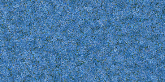Blue Blossom Embroidery Elegance Mural