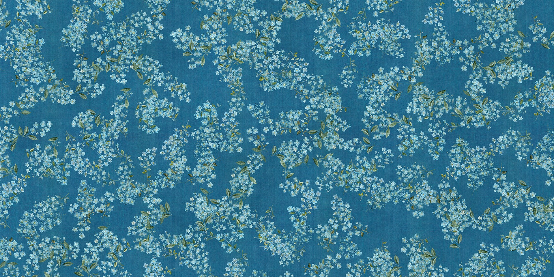 Azure Embroidery Elegance Mural Wallpaper