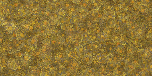 Mycelium Mosaic Golden Embroidery Wall Murals