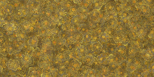 Mycelium Mosaic Golden Embroidery Wall Murals