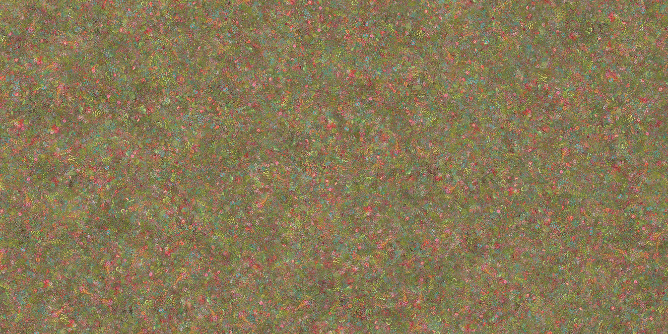 Scarlet Stitch Blossom mural wallpaper