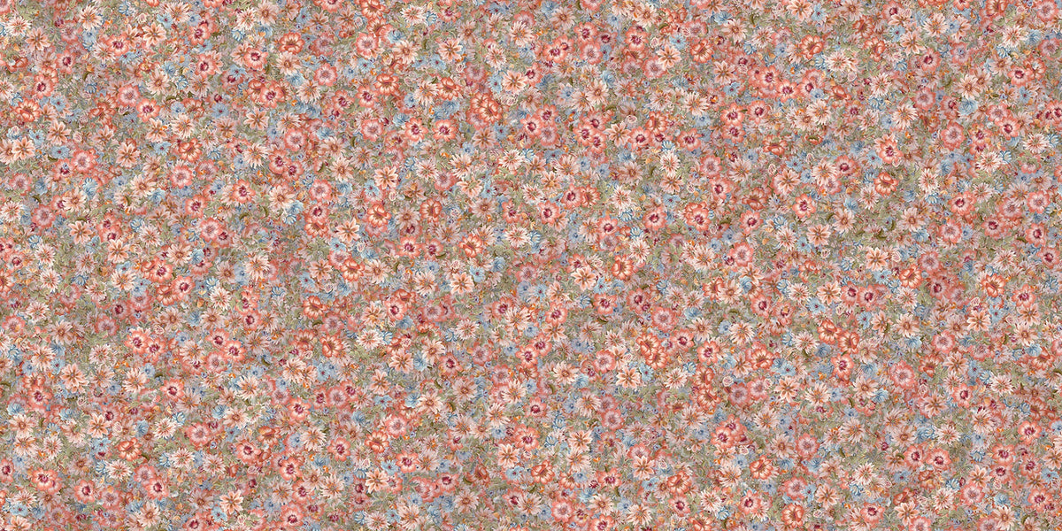 vibrant Orange Blooms inspired Wall Mural in your room — zoomed