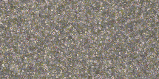 Lila White Wildflower Embroidery wallpaper