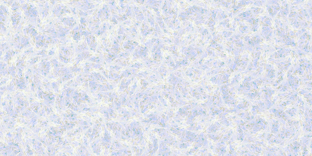 Blue ethereal leaves mural wallpaper
