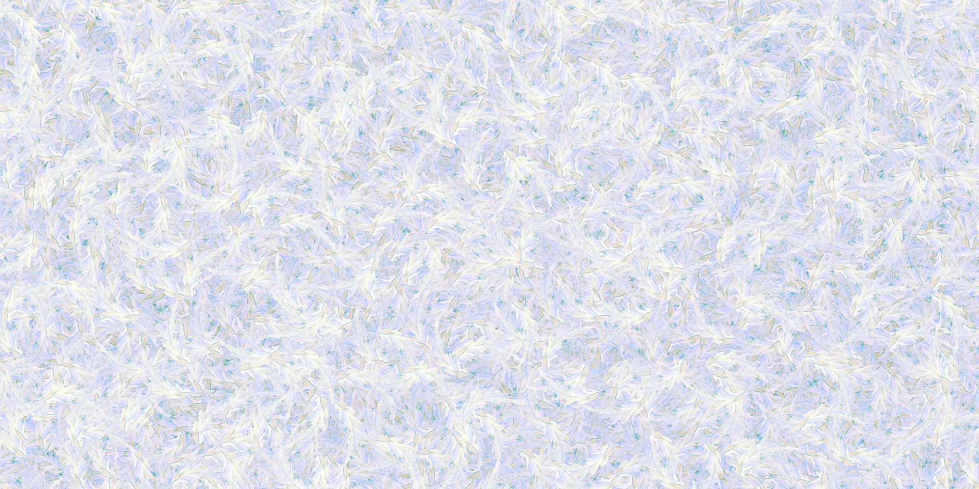 Blue ethereal leaves mural wallpaper