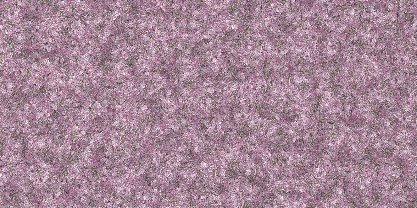 Purple little flowers mural wallpaper