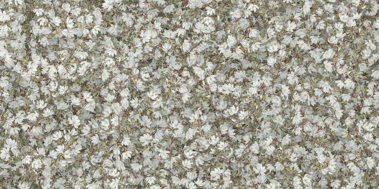 Magnolia Blisss white floral wallpaper