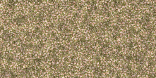 Pink petal with green leaves mural wallpaper