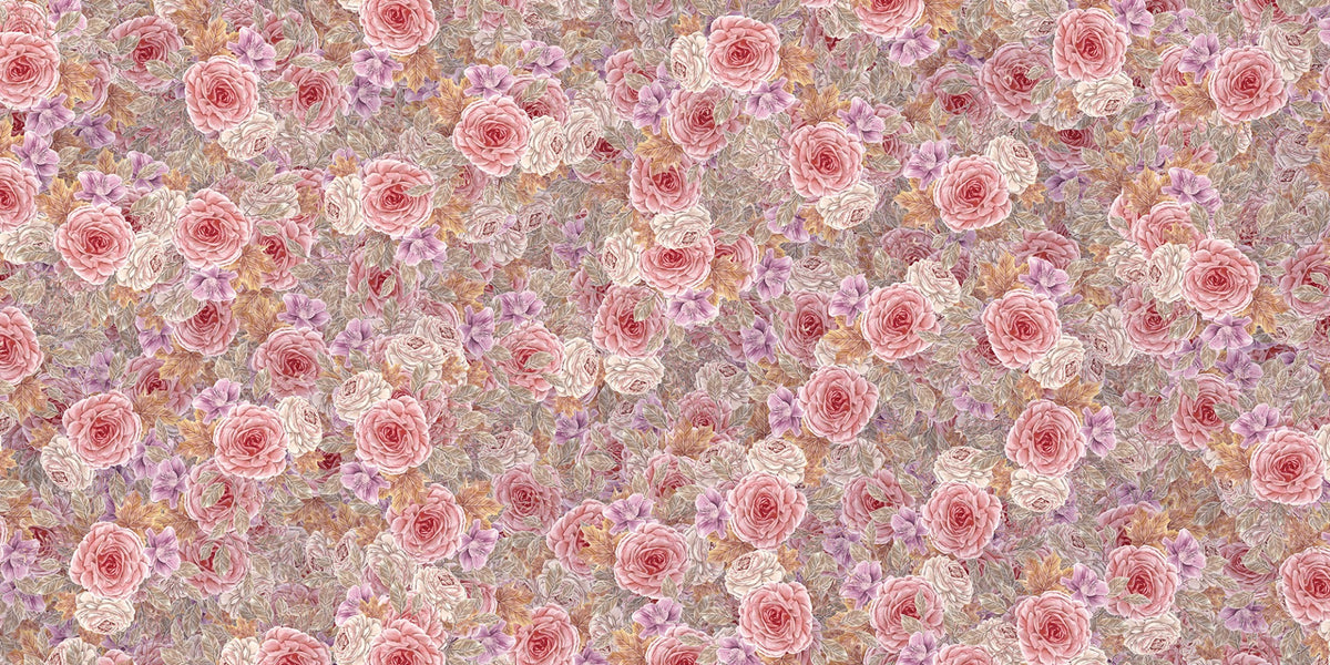 rose petal watercolour mural wallpaper in your room — zoomed