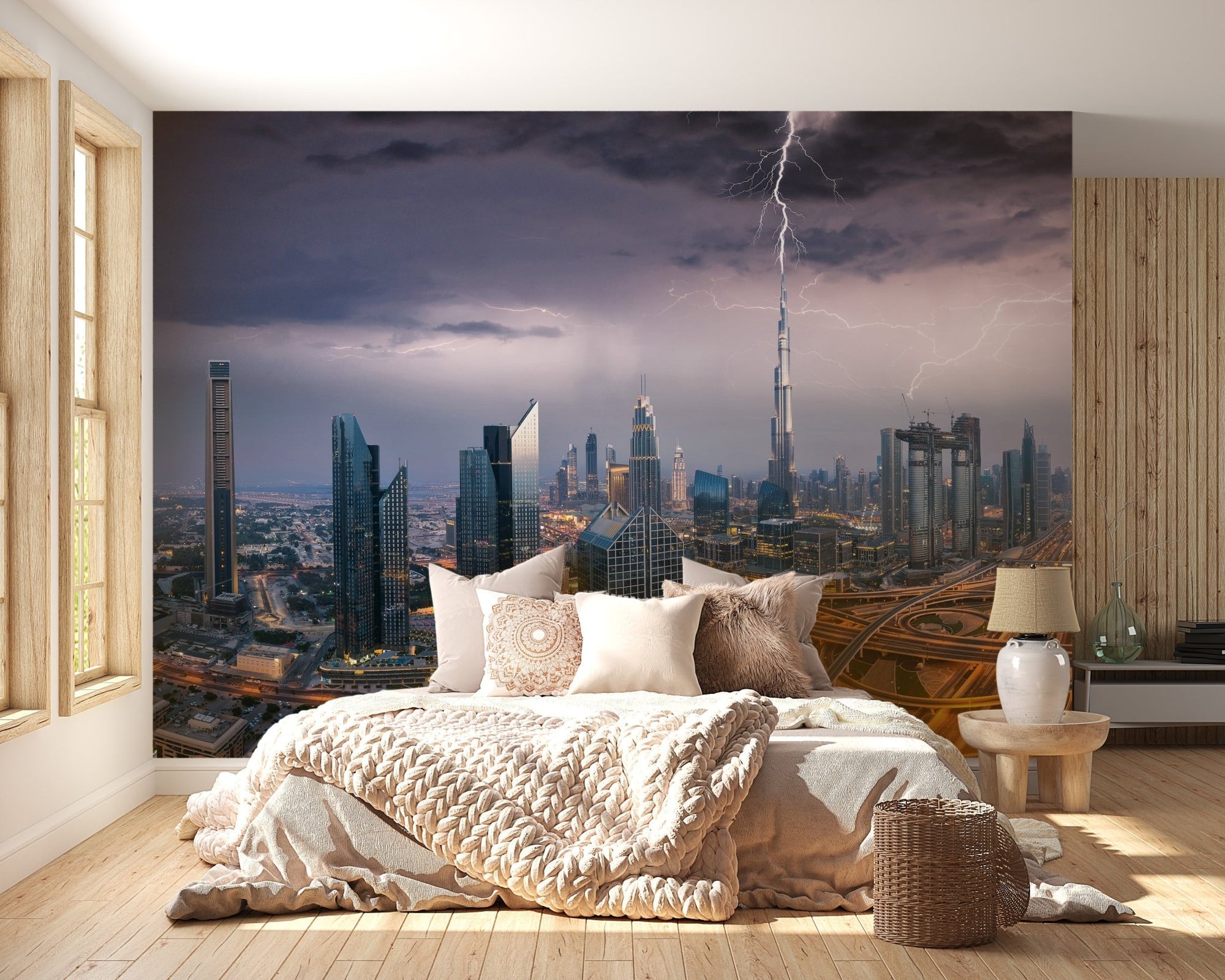 Dubai skyline mural wallpaper for wall A867