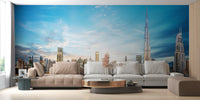 Dubai Skyline Panoramic Wallpaper Mural - Giffywalls