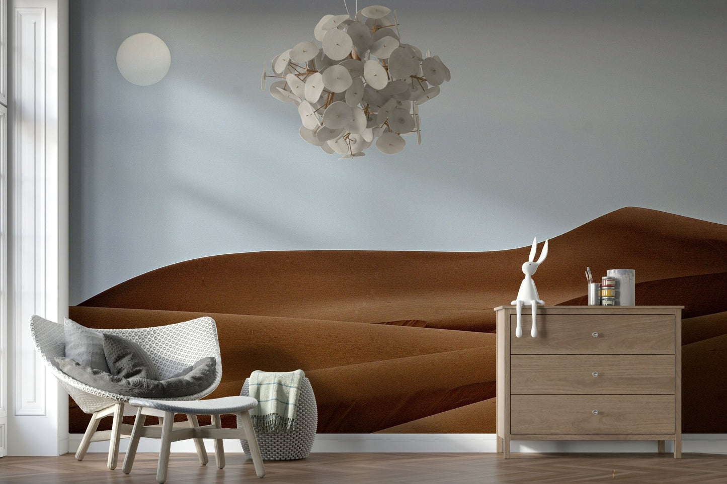 Dunes Under the Sun Wall Mural accent wall for a quiet space.