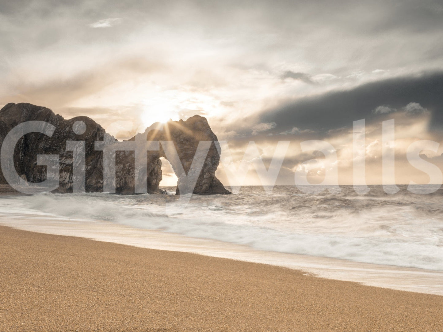 Gigantic Durdle Door rock, wall mural, powerful seascape vista., GD7102