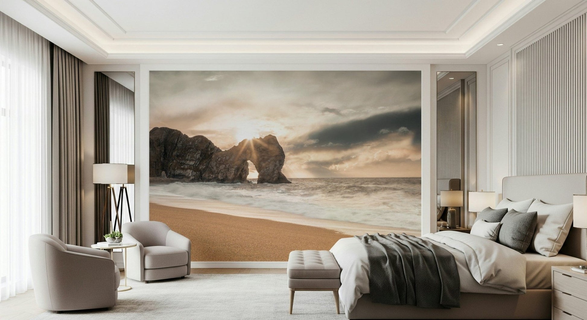 Durdle Door natural wonder, wallpaper, stunning ocean display., GD7102