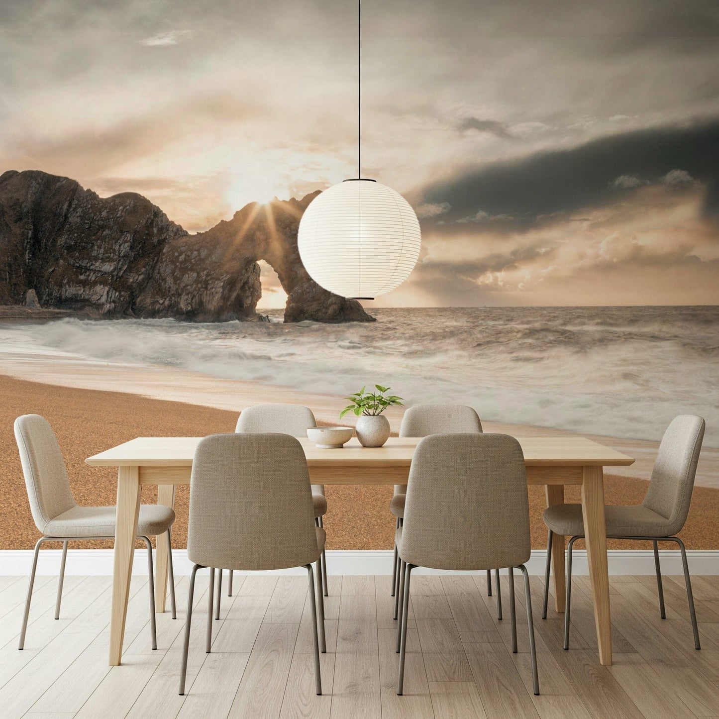 Gritty Durdle Door cliff, wall mural, breathtaking seaside scene., GD7102