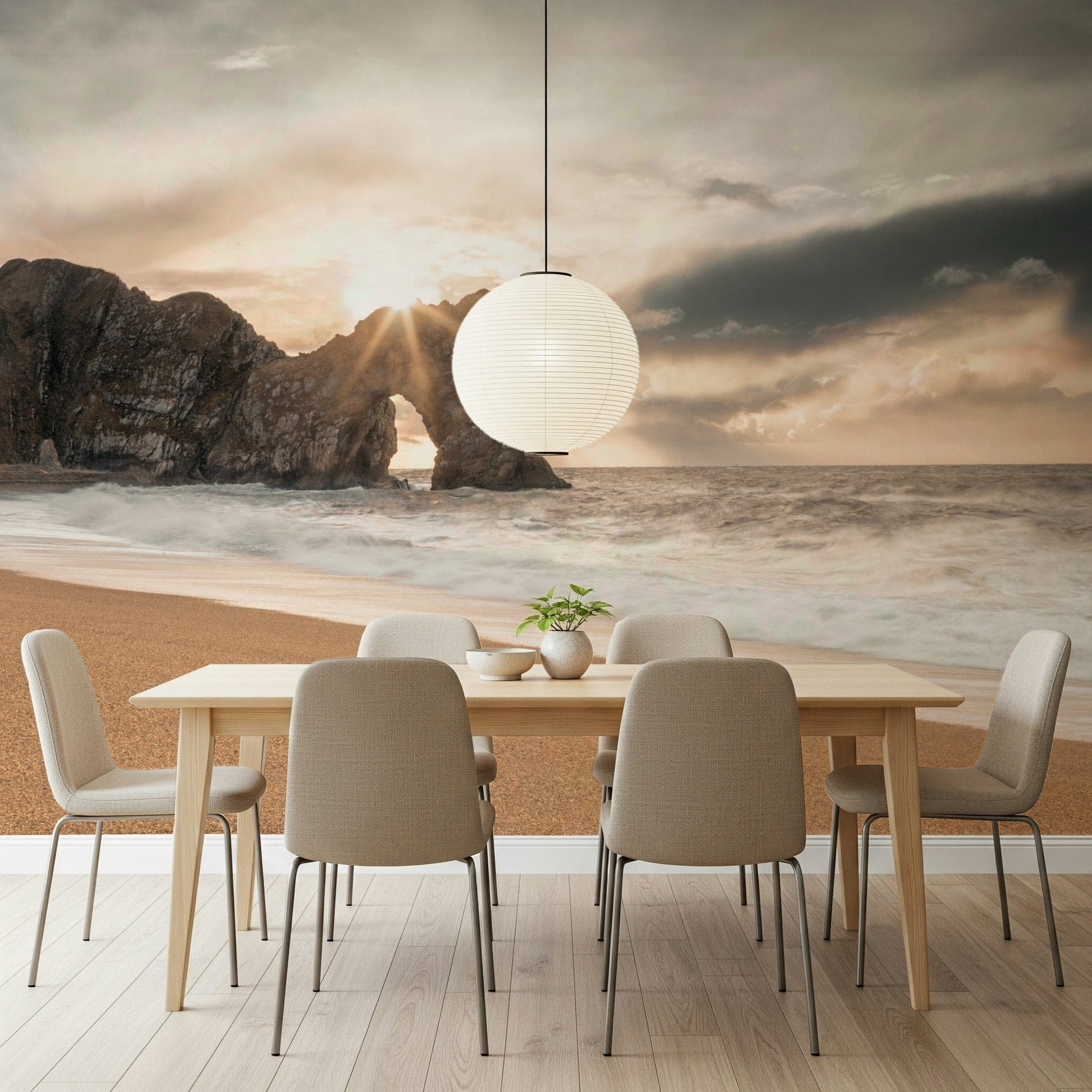 Gritty Durdle Door cliff, wall mural, breathtaking seaside scene., GD7102