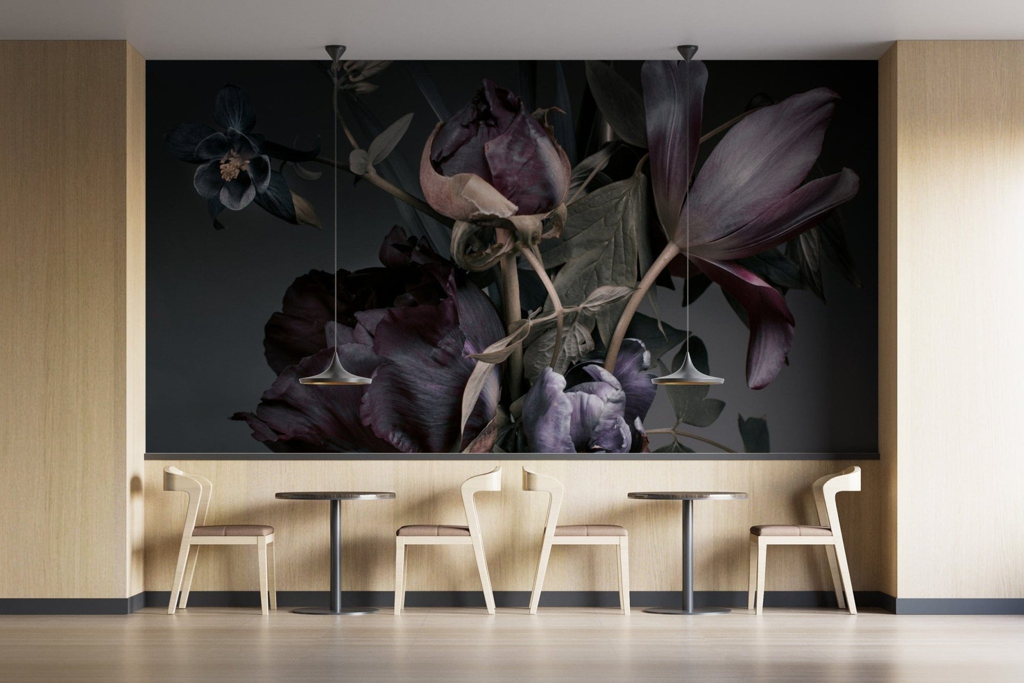 Twilight Peonies and Tulips Wallpaper B580
