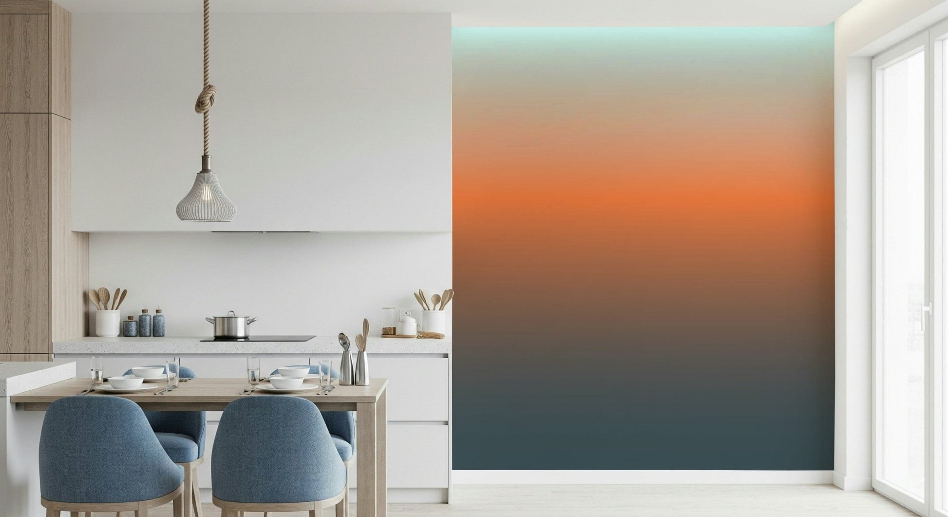 Dusk Horizon wall décor vibrant ombre pattern design
