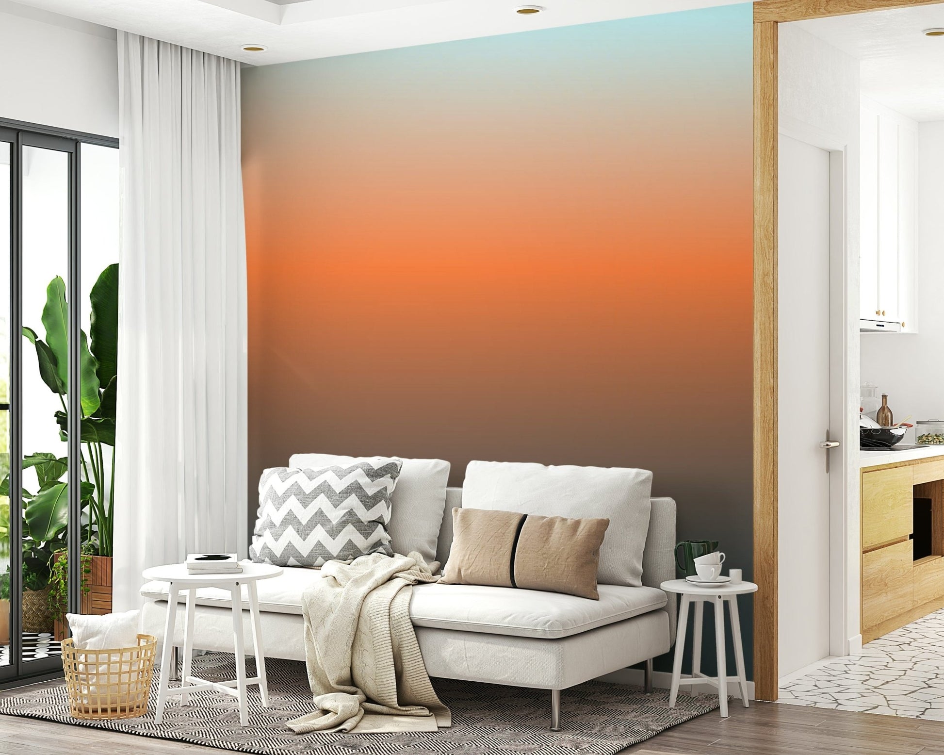 Modern gradient wallpaper Dusk Horizon serene home surface
