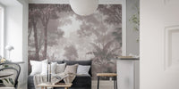 Dusky tropical forest wall covering
