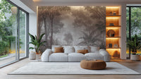 Soft-hued tropical jungle wallpaper
