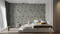 Cute forest animal wallpaper for nursery

