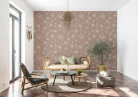 Dusty Rose Blooms Wallpaper⁠