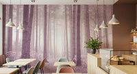 Purple toned wilderness Dusty Rose Forest for stylish interiors.