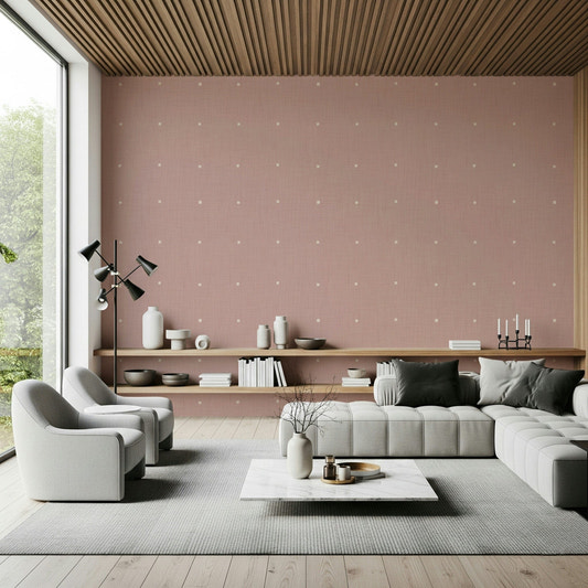 Dusty Rose Grid Wallpaper⁠