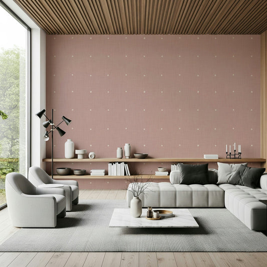 Dusty Rose Grid Wallpaper⁠