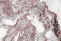 Abstract pink marble wallpaper on a feature wall.
