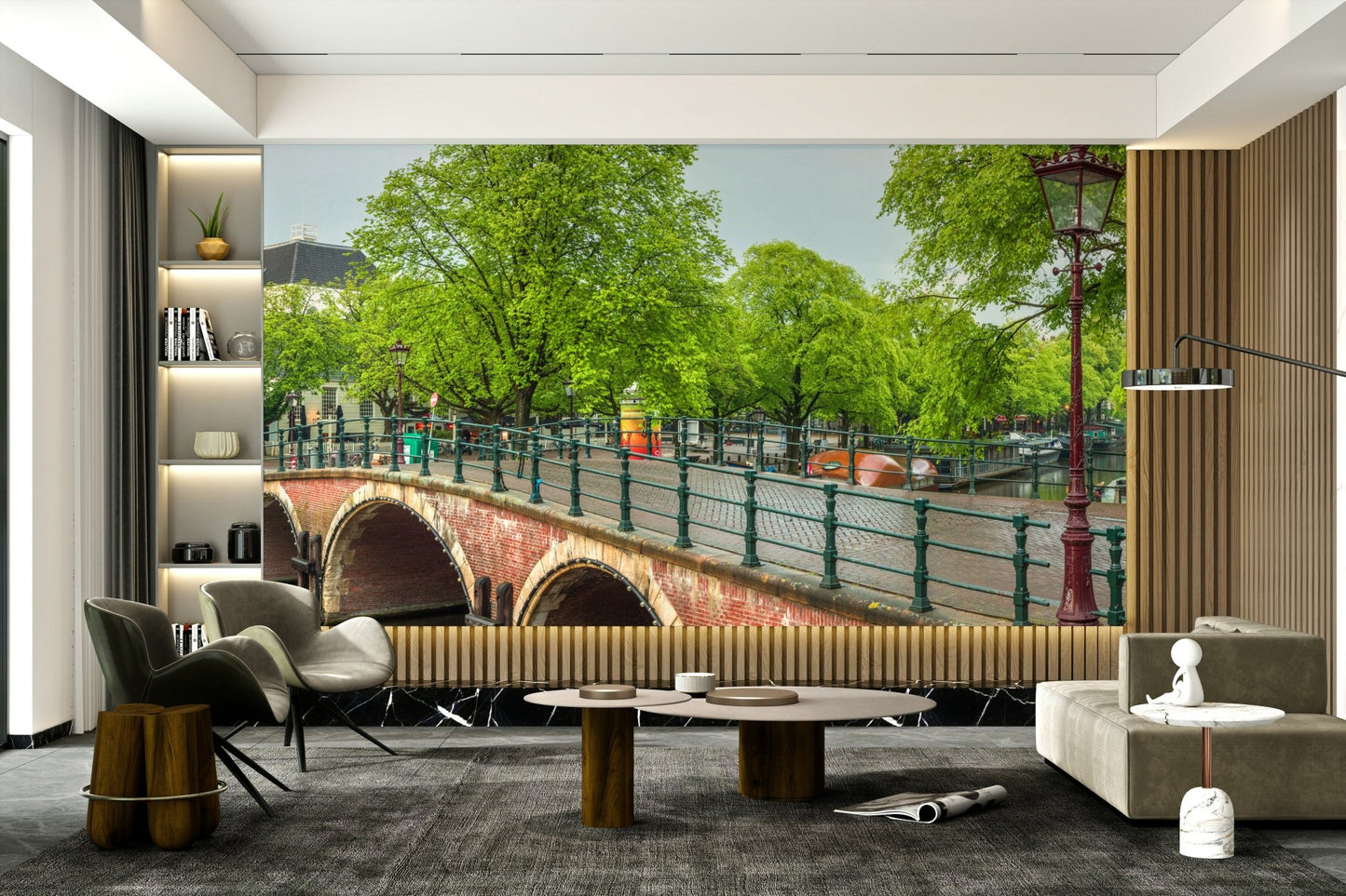 The colors are soft and natural.

