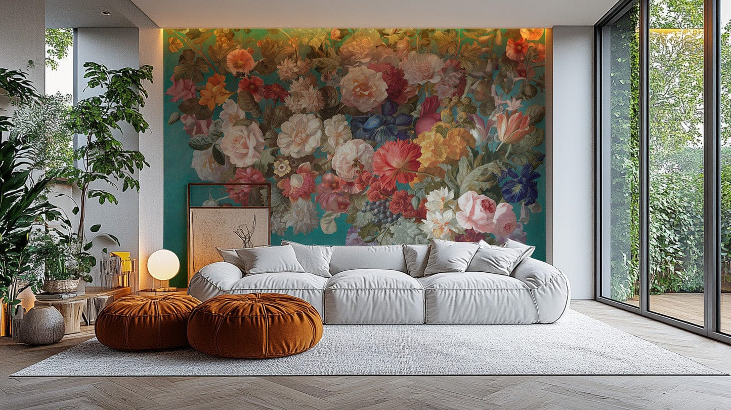 Elegant Dutch-inspired peel-and-stick wall mural design B478
